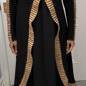 Black Crystal Umbrella Abaya